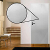Puerta Desarmada Interior en MDF con Marco y Cerradura Lumax Blanca tramada Herraje Negro