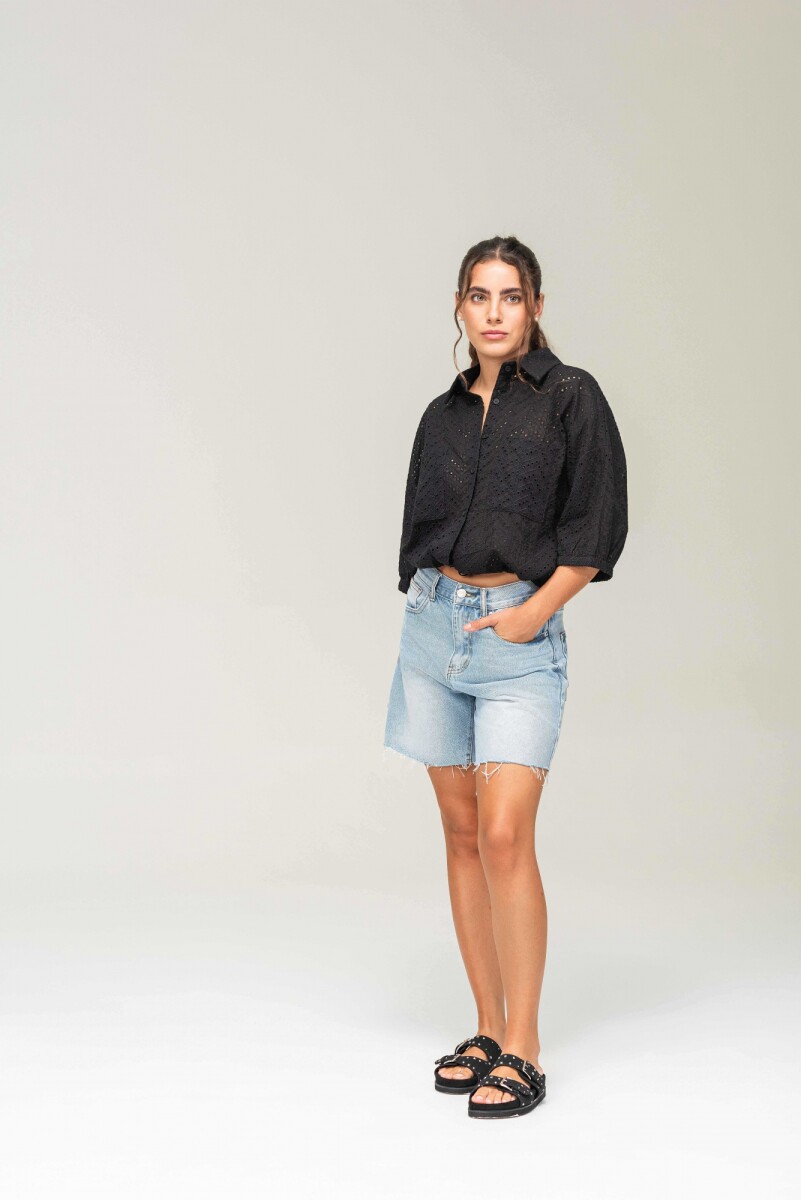 CAMISA BRODERY - Negro 
