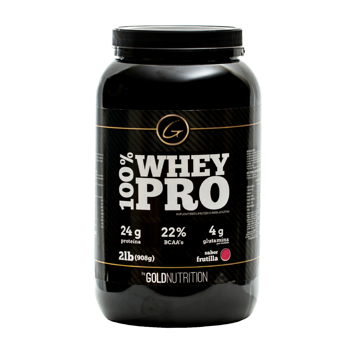 100% Whey Pro 2lb Gold Nutrition - Frutilla 