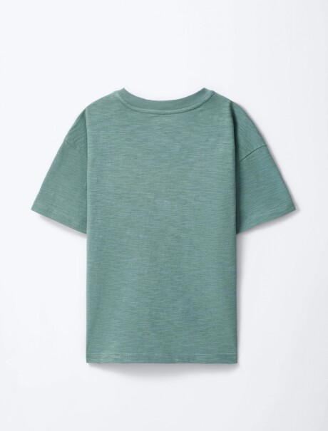 CAMISETA INFANTIL CON ESTAMPA VERDE