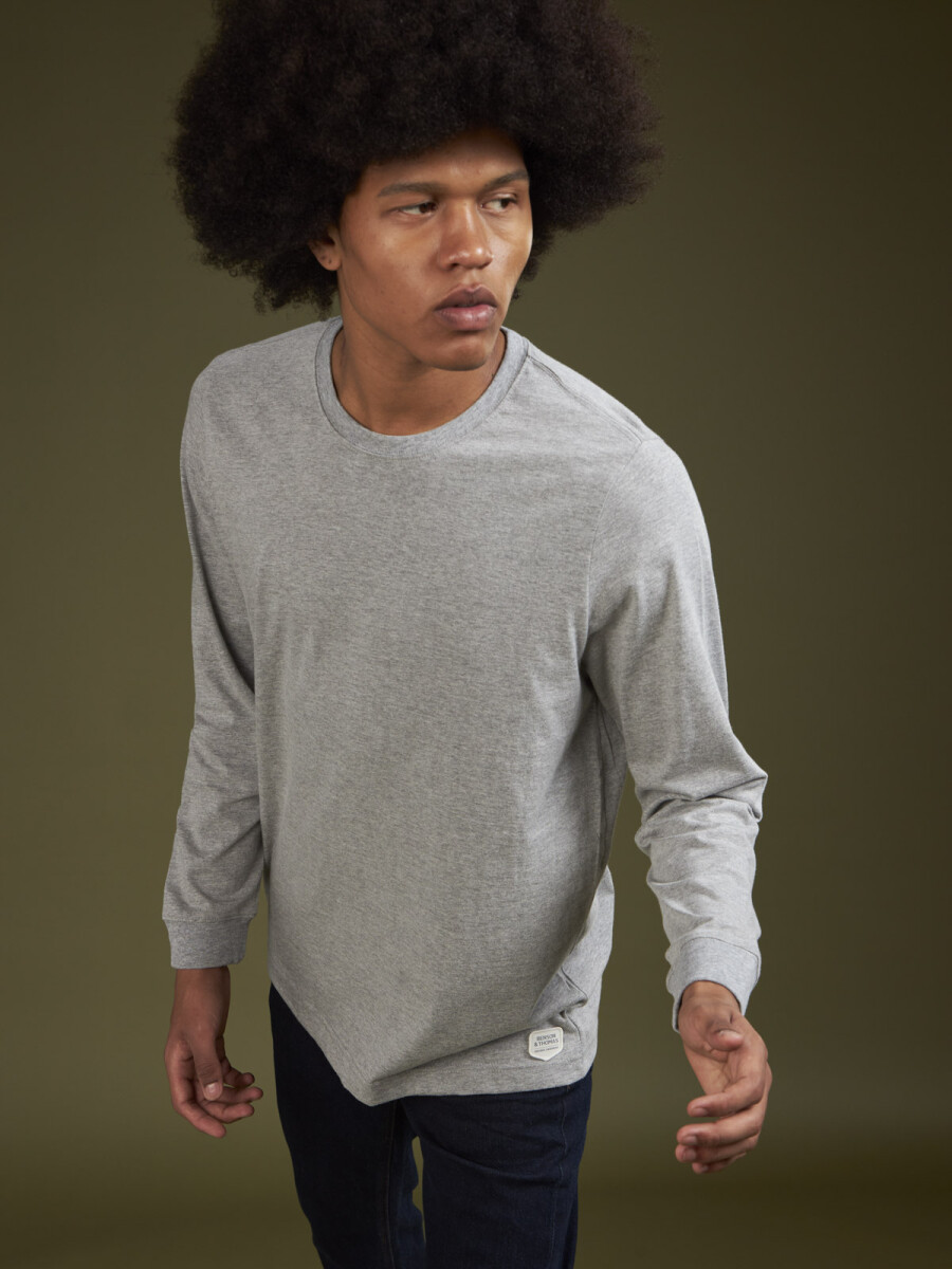 T-SHIRT TOPACIO L/S - GRIS MELANGE 