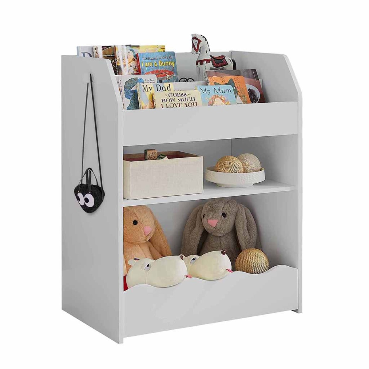 ESTANTERIA 3 NIVELES MDF 63x40x80CM BLANCO - BLANCO 