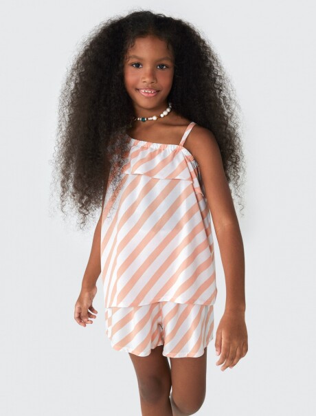 CONJUNTO INFANTIL CON ESTAMPADO NARANJA