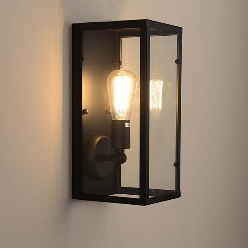 Lampara de Pared Vintage Box P Negro Lampara de Pared Vintage Box Negro