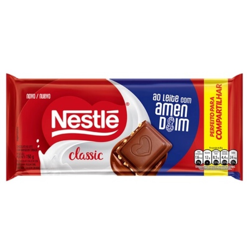 Tableta De Chocolate Nestle Classic Amendoim 150 Grs. Tableta De Chocolate Nestle Classic Amendoim 150 Grs.