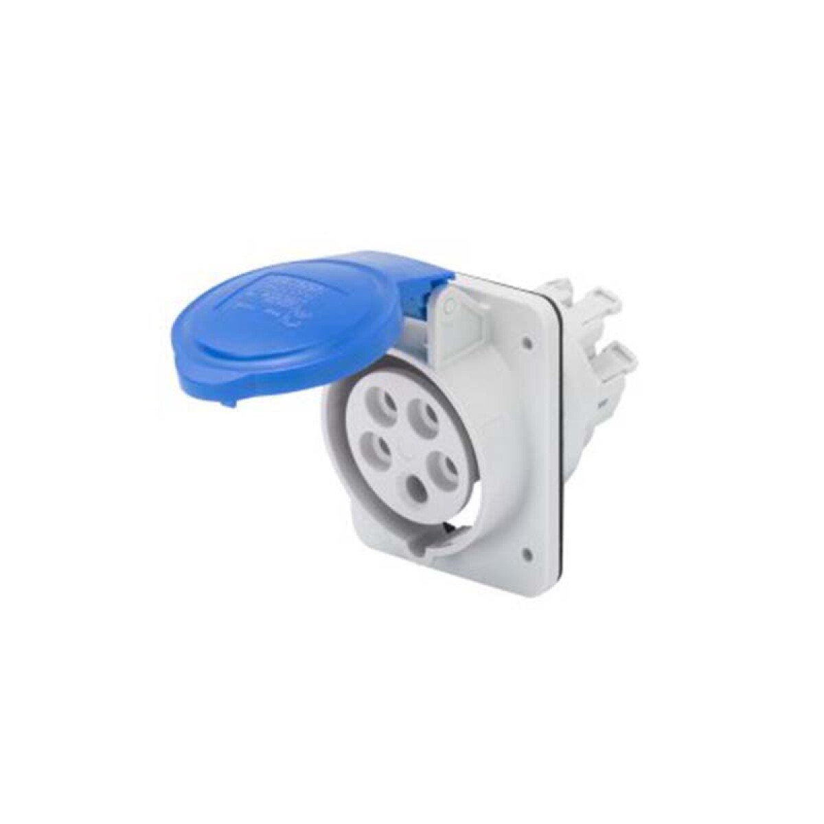Tomacorriente de embutir industrial 3P+T 16A 9HS 220V azul IP44 - GG2206FH 