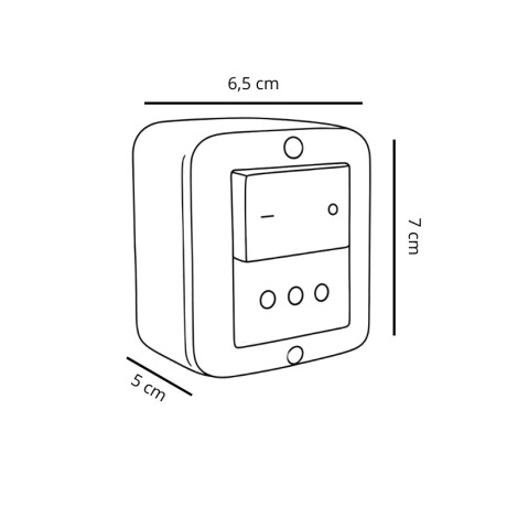 CAJA EXTERIOR CON INTERRUPTOR BIPOLAR 2PT Caja Exterior con Interruptor Bipolar + Toma 2P+T Atenea Blanco