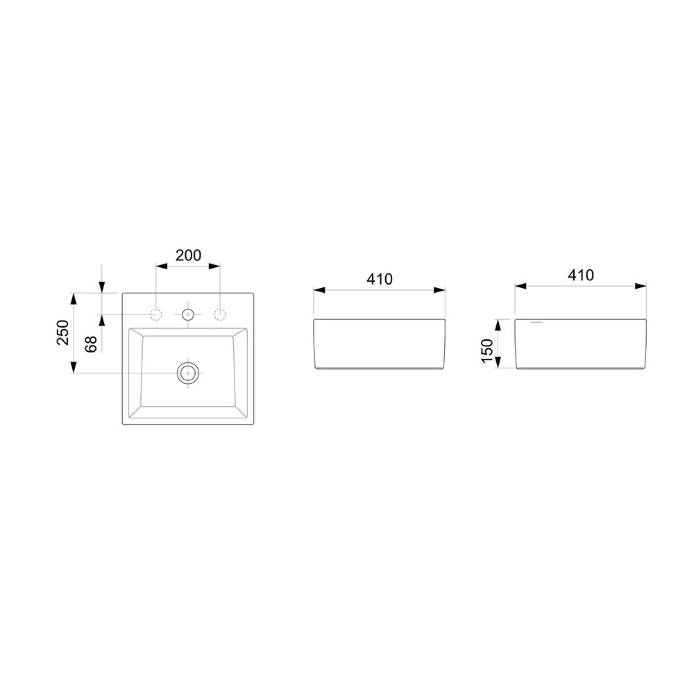 BACHA DE APOYO MODELO BASIC Q1 41x41 CM COLOR PERGAMON Bacha De Apoyo Modelo Basic Q1 41x41 Cm Color Pergamon