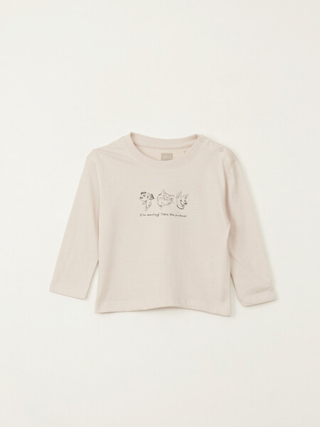 Remera estampada Gris