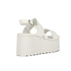 Sandalias Mujer Darkness Plataforma Con Dos Tiras Blanco