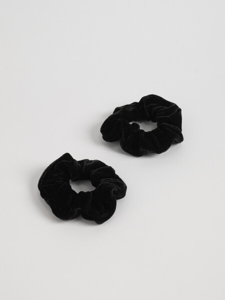 Pack x 2 scrunchie terciopelo Negro