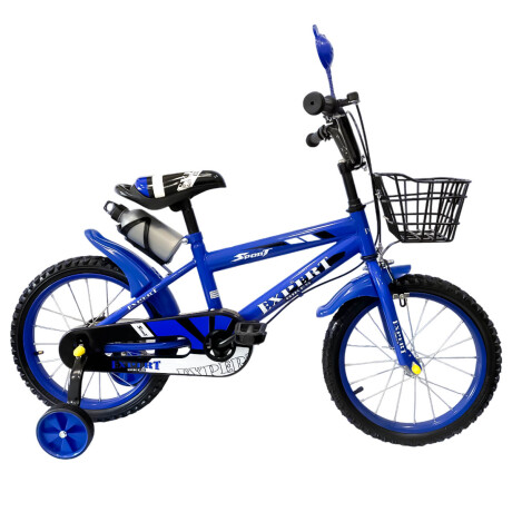 Bicicleta Niño y Niña Montaña Rod 16 C/ Canasto, Rueditas y Acc Azul