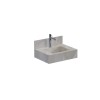 Mueble de baño suspendido de porcelanato Beige Napoles 60 cm con bacha incorporada Mueble De Baño Suspendido De Porcelanato Beige Napoles 60 Cm Con Bacha Incorporada