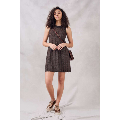 Vestido Halter Lurex Negro