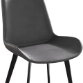 Silla de comedor Tapizada ecocuero Gris