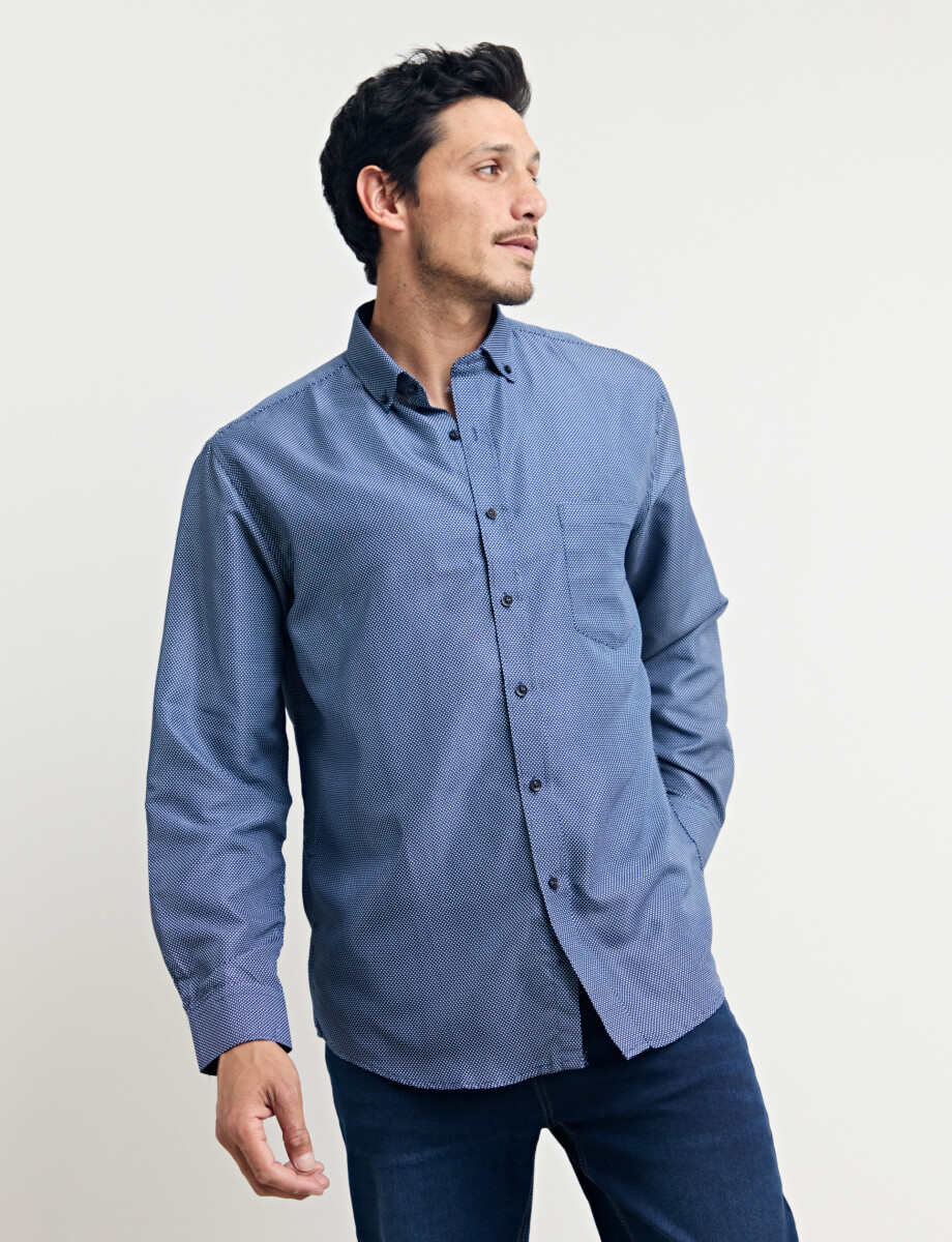 012666 CAMISA HARRINGTON LABEL Azul Osc/bla