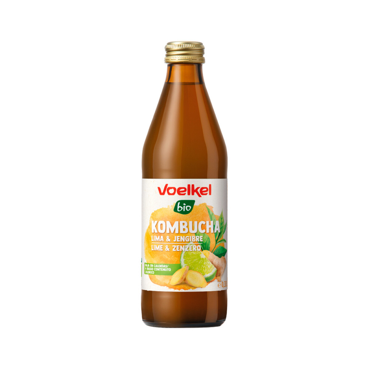 Kombucha Voelkel limon y jengibre 330cc 