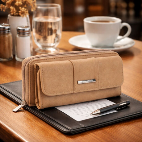 Billetera de Dama en Eco Cuero Topo