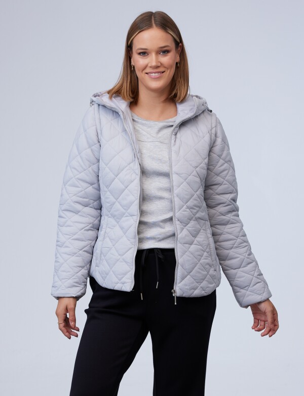 Campera & Chaleco GRIS CLARO