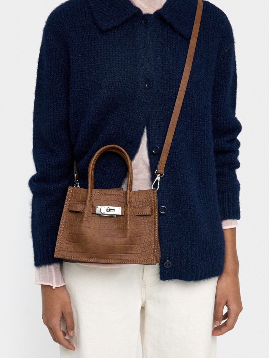 Bolso Tote Estampado Animal camel