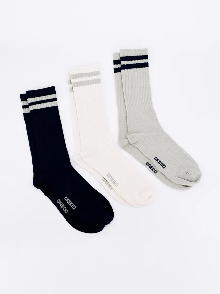 MEDIAS CAÑA CORTA PACK X 3 VARIANTE 1