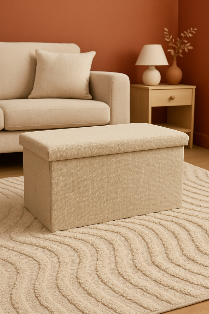 PUFF BANQUETA BAUL - BEIGE 