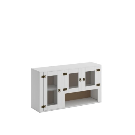 Mueble Aéreo 3 Puertas Vidrio Blanco Línea Mexicana 2001 Mueble Aéreo 3 Puertas Vidrio Blanco Línea Mexicana 2001