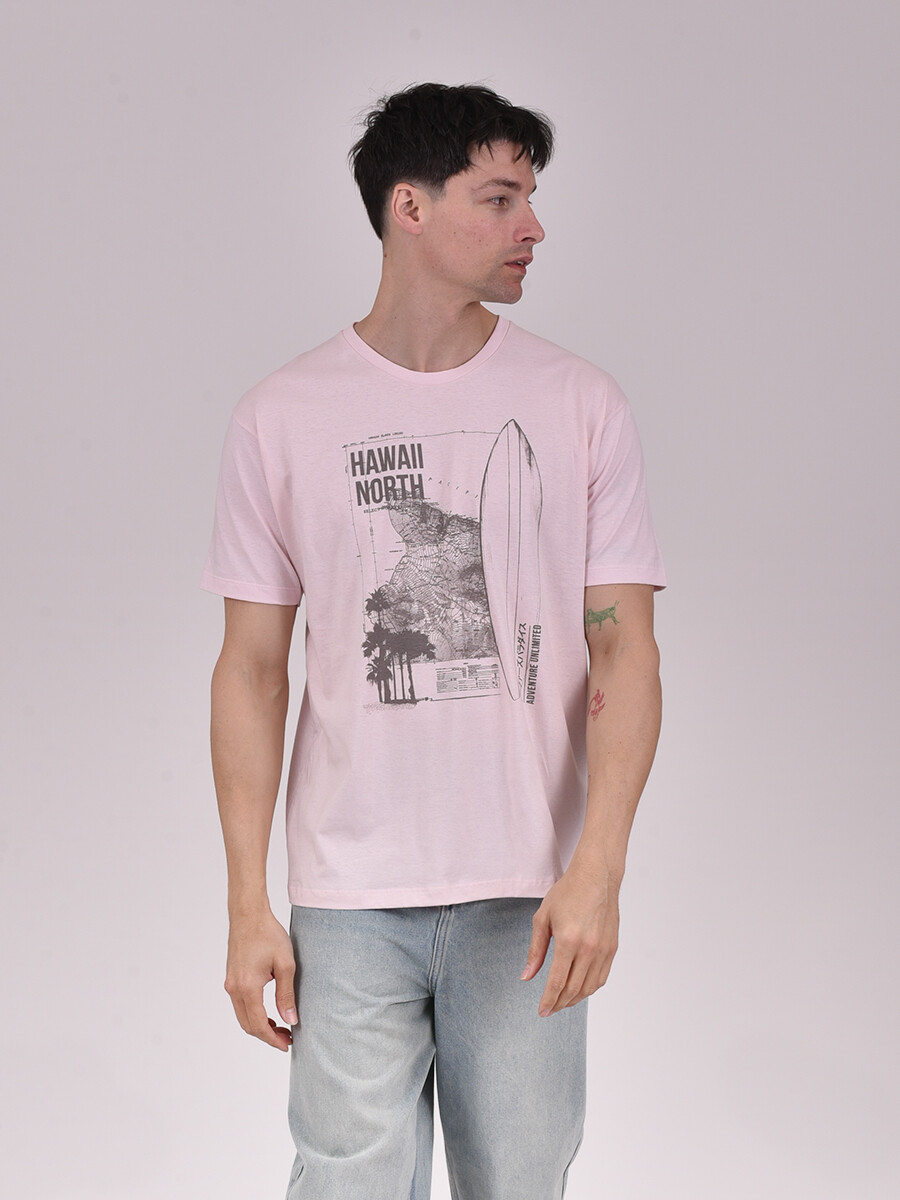 REMERA HAWAII - ROSA CLARO 