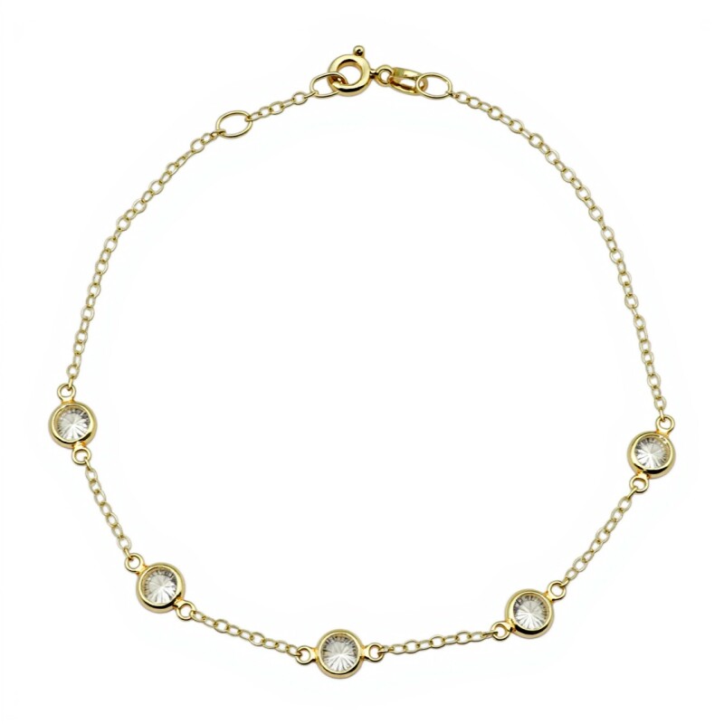Pulsera Solitarios-Oro bajo-Zirconia-PU8060 conpiedra