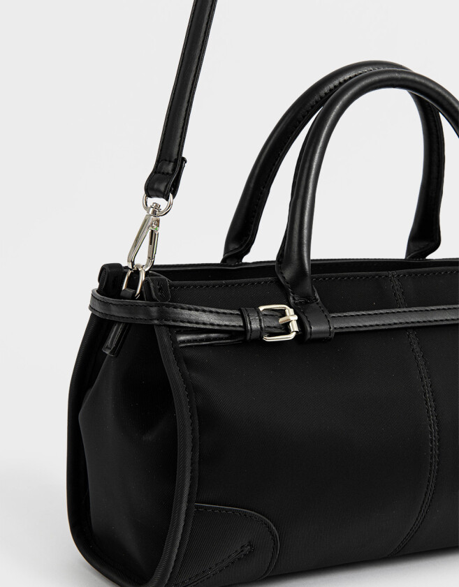 Bowling Cartera Bowling Con Hebillas - Negro