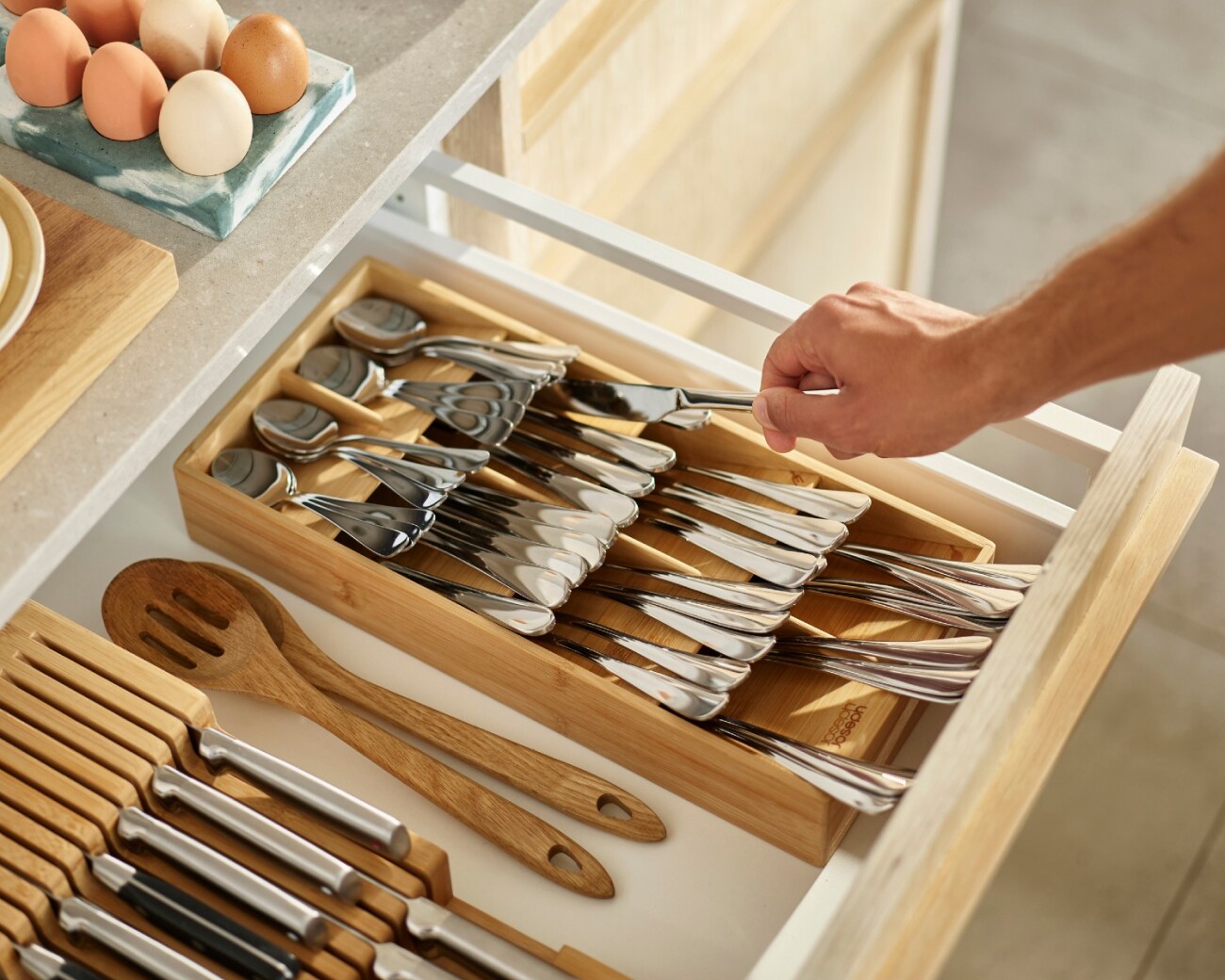 Organizador para Cubiertos y Utensilios Joseph Joseph DrawerStore™ Bamboo - Preventa Organizador para Cubiertos y Utensilios Joseph Joseph DrawerStore™ Bamboo - Preventa
