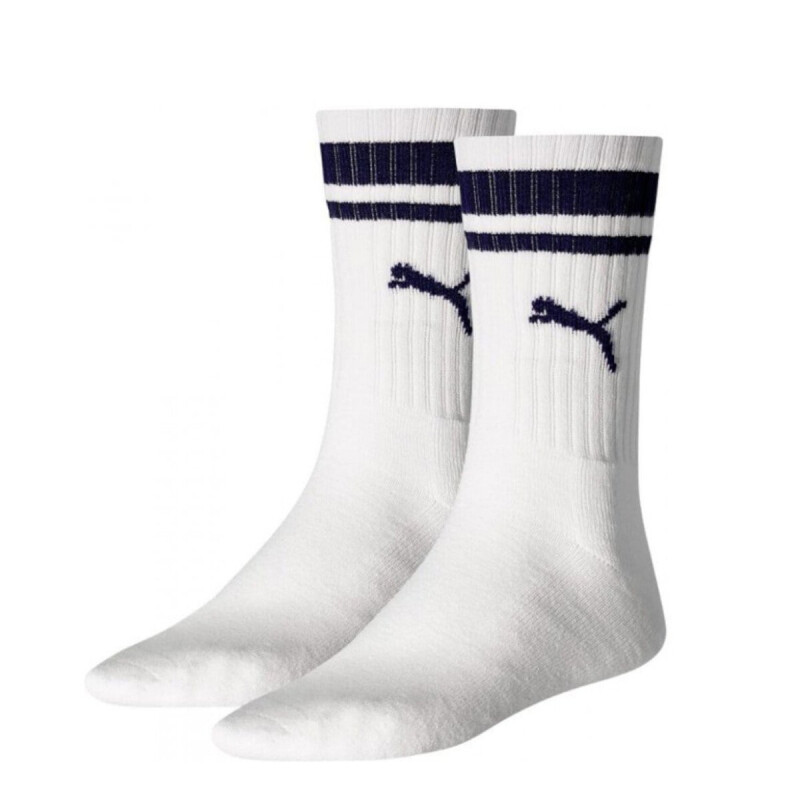 Medias Unisex Puma Crew Heritage Blanco - Negro