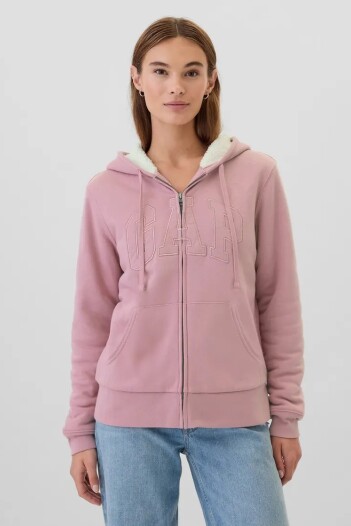 Canguro Con Corderito Logo Gap Mujer Lilas Pink 16-1708 Tcx