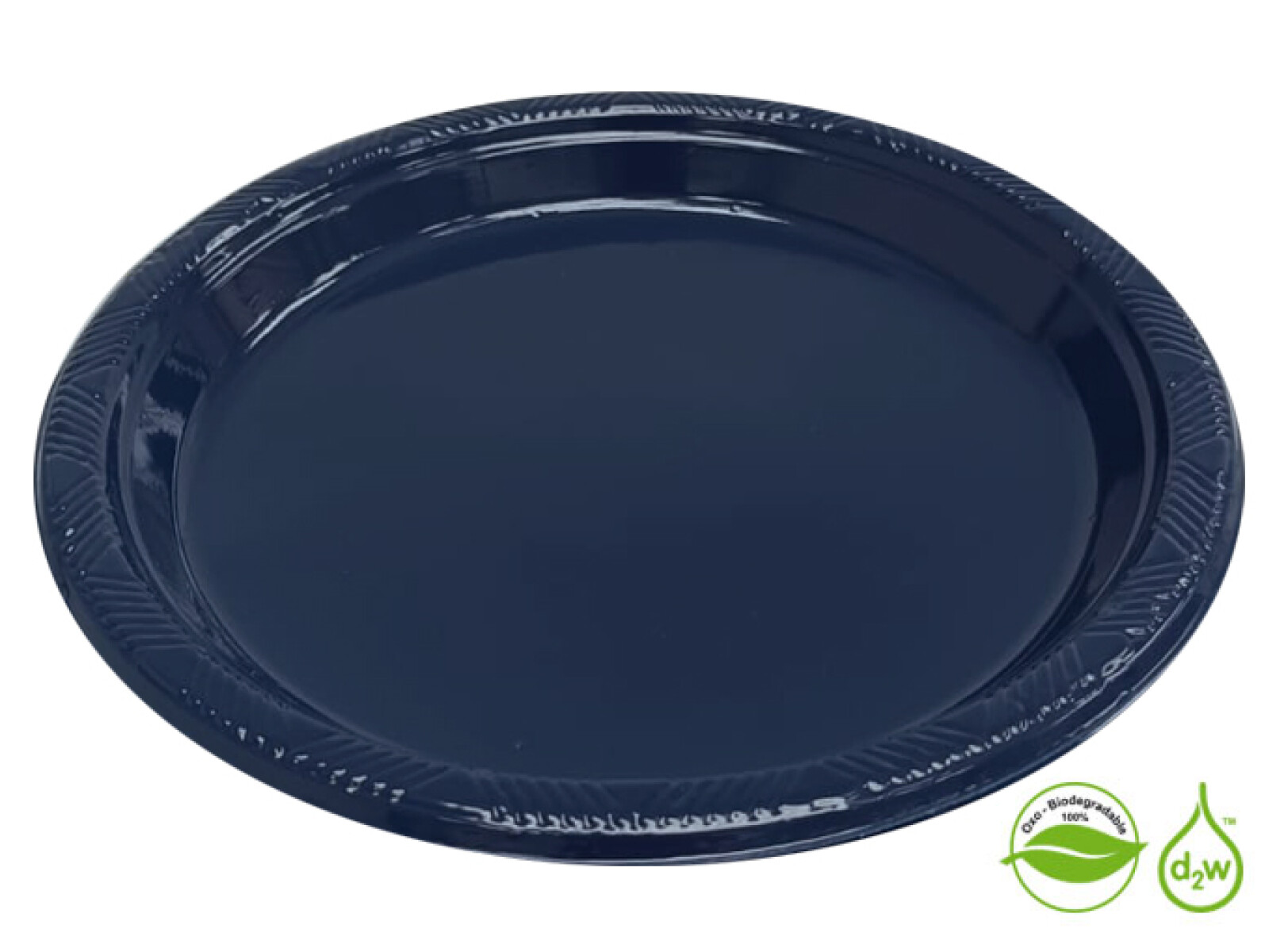 Plato Biodegradable 17cm x10Un - Azul Marino 