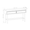 Consola Despojador Dune Manhattan - 2 Cajones - Natural Consola Despojador Dune Manhattan - 2 Cajones - Natural