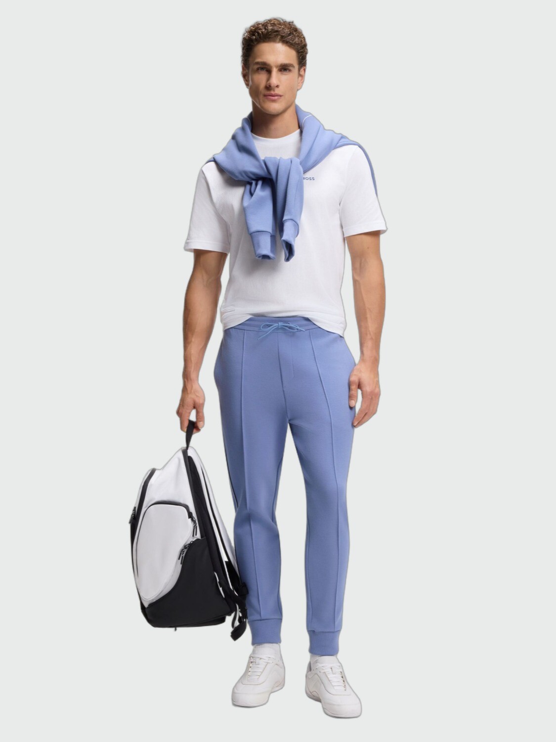 BOSS - Remera Member Mesh 1 Blanco