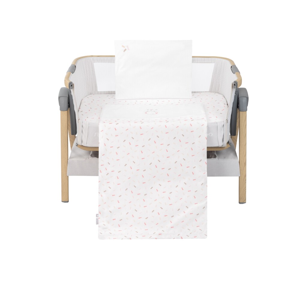 Set textil mini cuna colecho 5pz kikkaboo Hippo Dreams