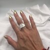 Anillo plata y oro Varón Anillo plata y oro Varón