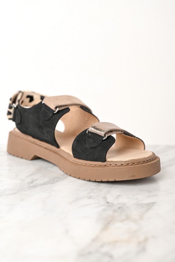 Sandalia Combinada Negro