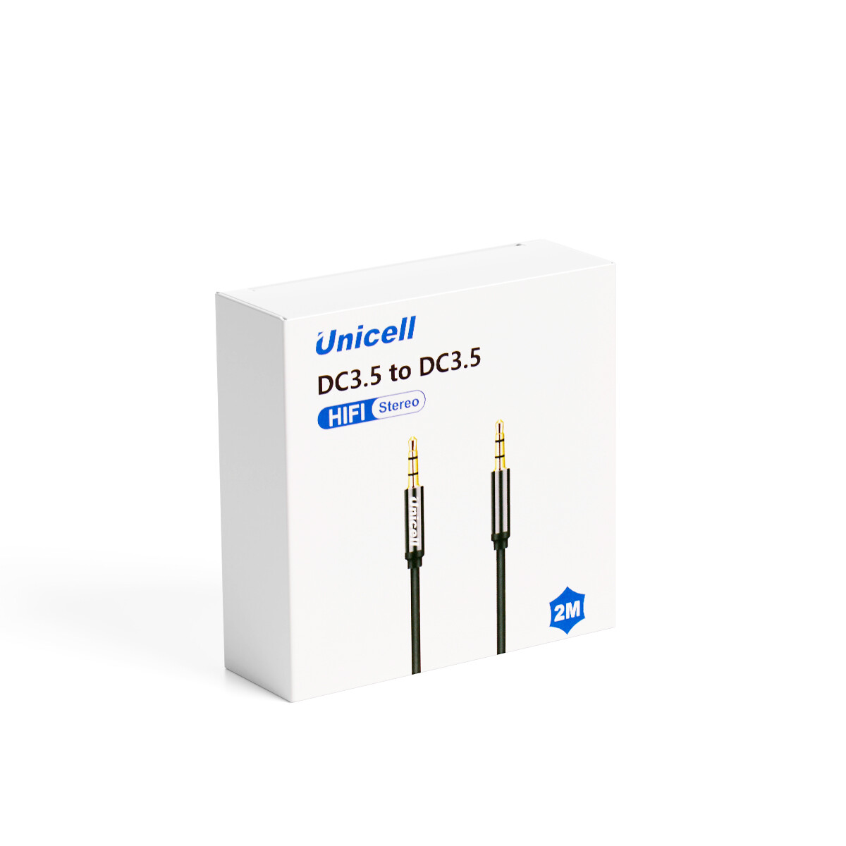 Cable auxiliar Unicell 3.5mm de 2 metros color negro 