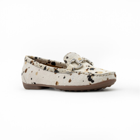 Mocasín PONY HAIR TOBACO SALPICADO TRI