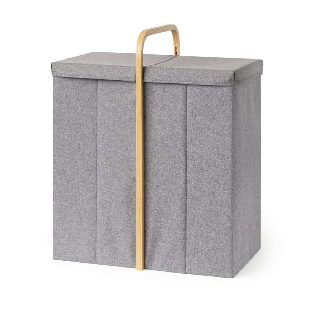 Cesto De Ropa 2 Comp 50X36X65Cm Ext Tela - Gris 