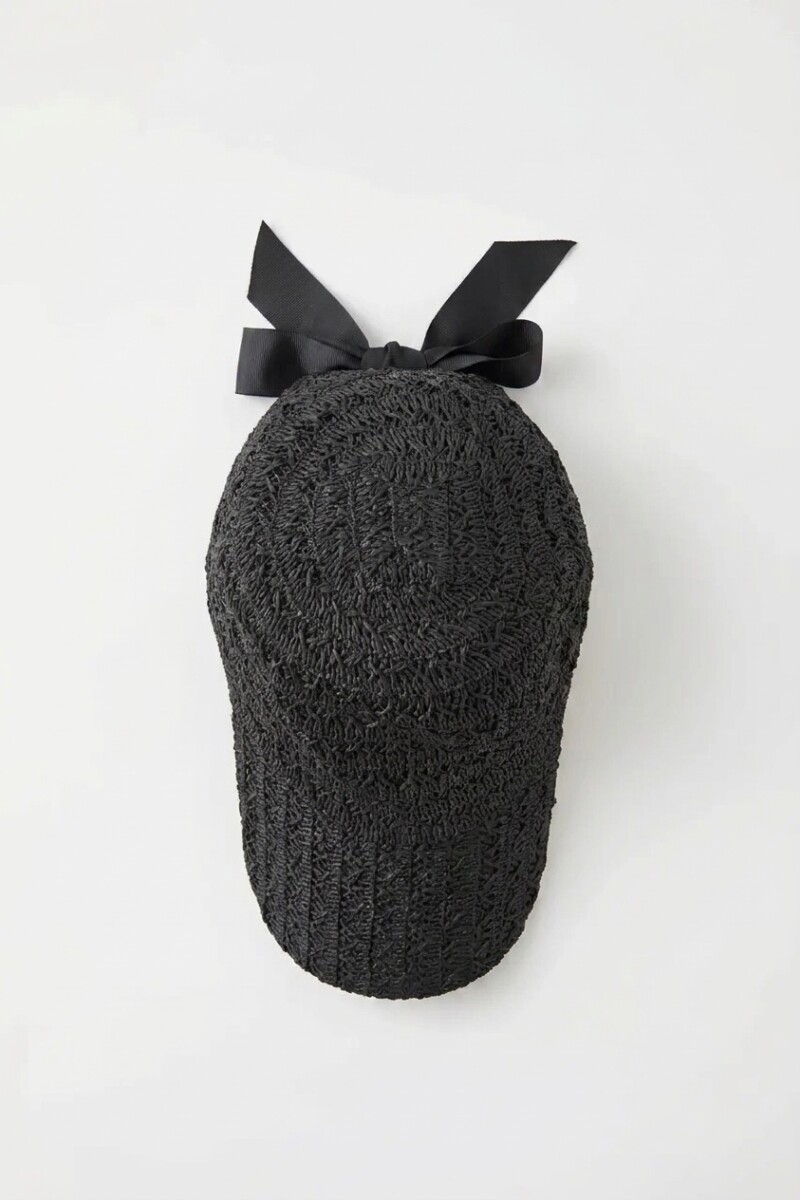 Cap rafia negro