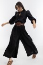 PANTALON SABI LINO METALIZADO Negro