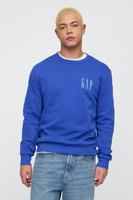 Buzo Deportivo Logo Gap Hombre Dazzling Blue 183949Tc