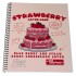 CUADERNO PAPIROS CON ESPIRAL DE 96 HOJAS TAPA TORTA FRUTILLA
