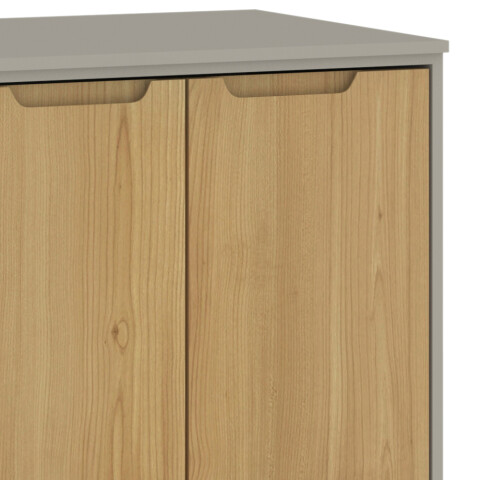 Mueble Alacena y Mesada de Cocina con estante en MDP - Madera - Línea Melilla - Cinza Mueble Alacena y Mesada de Cocina con estante en MDP - Madera - Línea Melilla - Cinza
