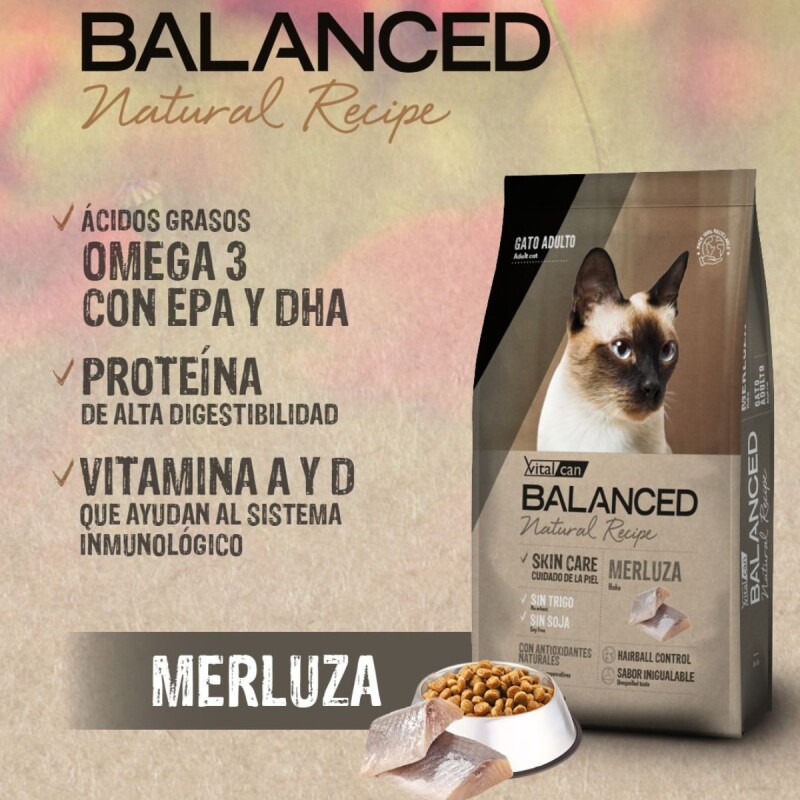 VITALCAN BALANCED GATOS ADULTOS MERLUZA 7,5 KG + VARITA DE REGALO VITALCAN BALANCED GATOS ADULTOS MERLUZA 7,5 KG + VARITA DE REGALO