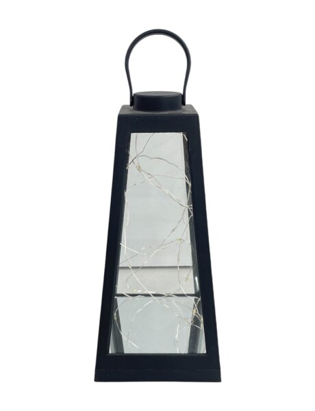 FAROL CON LUCES LED 11x11x23CM PLASTICO NEGRO FAROL CON LUCES LED 11x11x23CM PLASTICO NEGRO