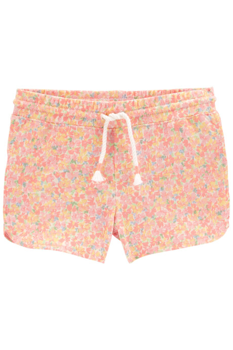 Short de algodón con cordón diseño flores 0